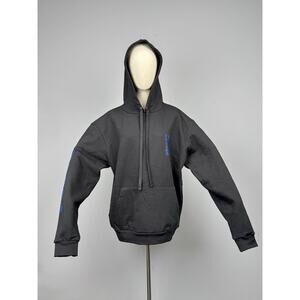 Chrome Hearts Vertical Logo Oversize Pullover Hoodie, Size: M